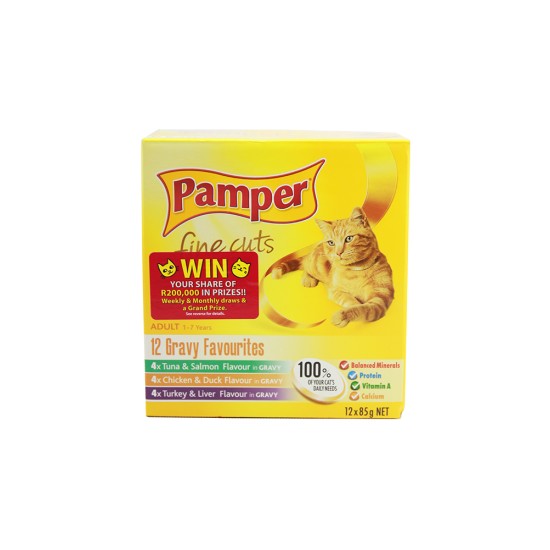 PAMPER F/CUTS M/PACK GRAVY 12X85GR