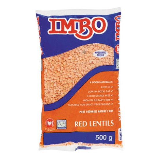 IMBO LENTILS DRIED RED 500GR