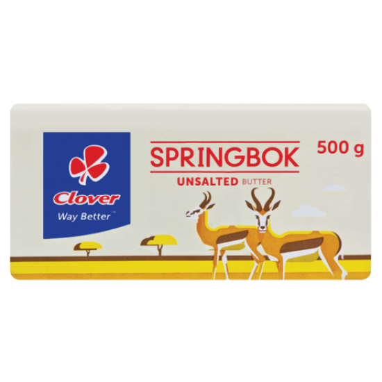 SPRINGBOK BUTTER UNSALTED 500GR