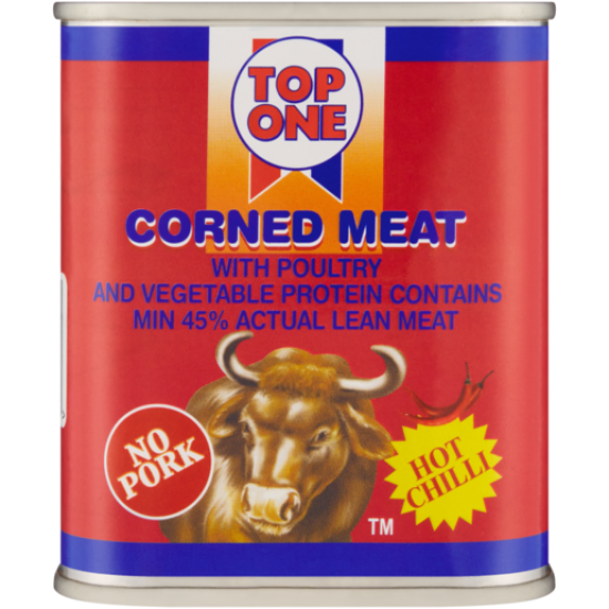 TOP ONE CORNED MEAT CHILLI 300GR